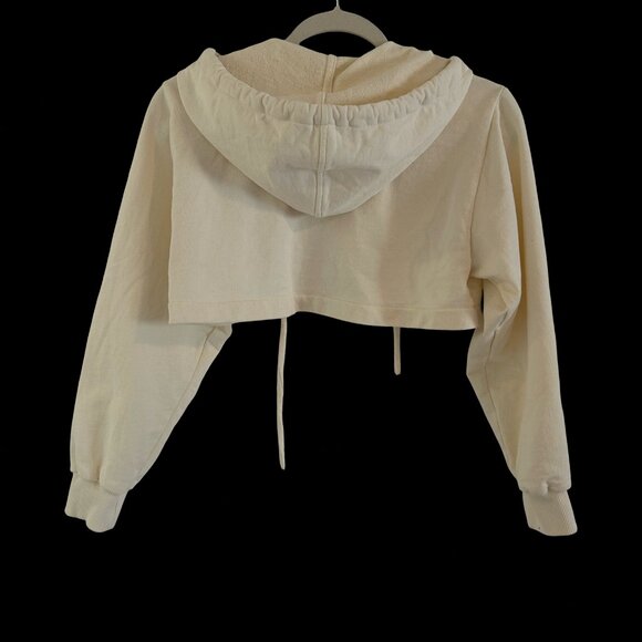 ZARA Cropped Hoodie – Soft Cream | Size S | Minimalist Street-Chic - Picture 2 of 5